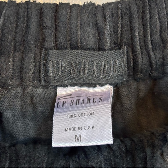 CP Shades Medium Corduroy Drawstring Pull On Straight Pants Black Textured Cords - Picture 5 of 5
